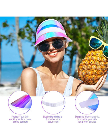 24 Sombreros Visera Solar Ajustables Unittype - Protección UV