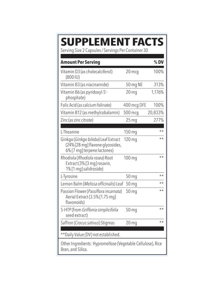 Mood Stabili-T LifeSeasons - 60 Cápsulas - Equilibrio Emocional