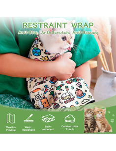 Envoltura Calmante para Gatos NUOKOU L (Hasta 5kg) Anti-Rasguños 2