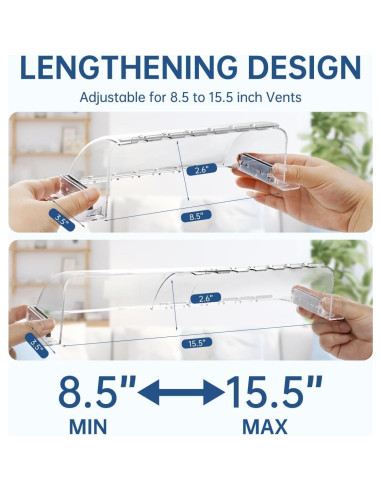 Deflector de Ventilación de Aire CH24Globall 6 Paquetes 21.6-39.4 cm