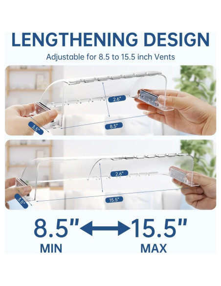 Deflector de Ventilación de Aire CH24Globall 6 Paquetes 21.6-39.4 cm