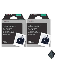 Película Instantánea Monocromo FUJIFILM INSTAX SQUARE - 20 Exposiciones