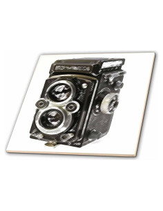 Azulejo Cerámico 3dRose Cámara Reflex Vintage 10.16 cm