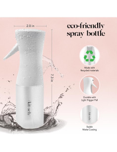 Botella Spray Continuo Kitsch 150ml - Atomizador Ecológico Blanco 2