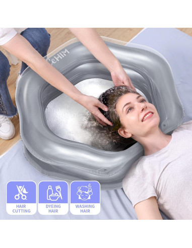 Bañera Inflable Cehim para Champú - Plata, 54.61 cm Diámetro