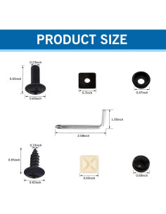 Kit de Tornillos M6 Acero Inoxidable LcQIMT para Placas de Licencia 2