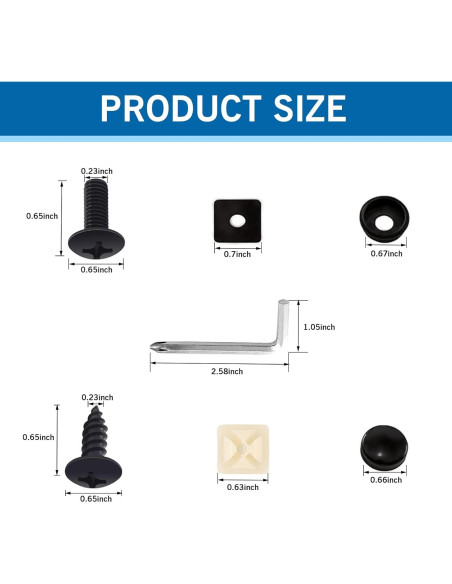 Kit de Tornillos M6 Acero Inoxidable LcQIMT para Placas de Licencia