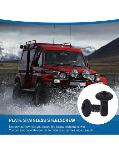 Kit de Tornillos M6 Acero Inoxidable LcQIMT para Placas de Licencia