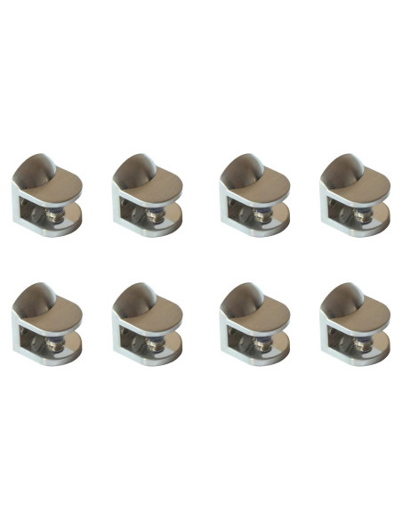 Soportes de Estante Ajustables Chuangyong - Juego de 8 - Niquelado Soportes de Estante Ajustables Chuangyong - Juego de 8 - Niquelado