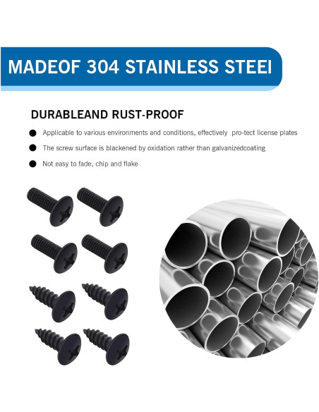 Kit de Tornillos M6 Acero Inoxidable LcQIMT para Placas de Licencia