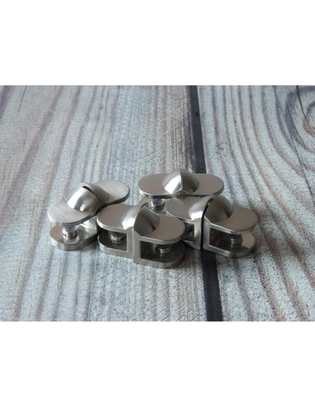 Soportes de Estante Ajustables Chuangyong - Juego de 8 - Niquelado Soportes de Estante Ajustables Chuangyong - Juego de 8 - Niquelado