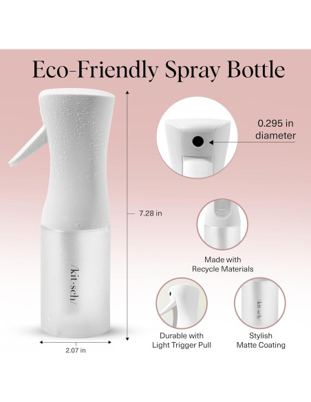 Botella Spray Continuo Kitsch 150ml - Atomizador Ecológico Blanco
