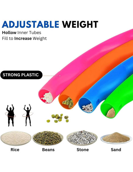 Paquete de 6 Aros de Hula Liberty Imports 81.28 cm Ajustables Paquete de 6 Aros de Hula Liberty Imports 81.28 cm Ajustables