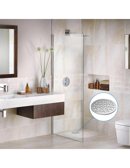 Tapa de desagüe de ducha YFZGZA 4" Cromo acero inoxidable