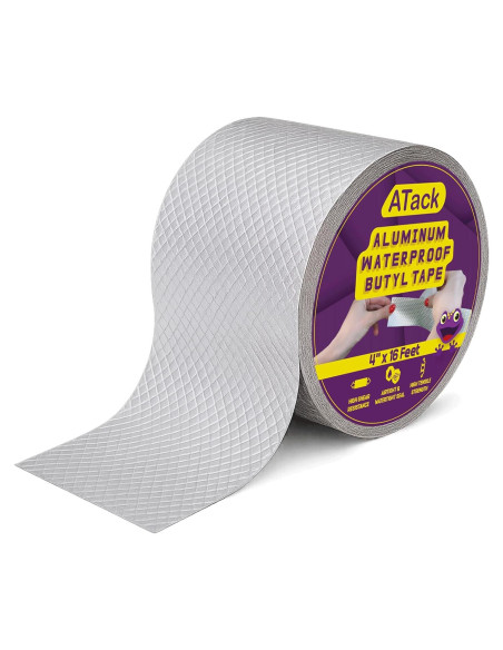 Cinta de Butilo de Aluminio ATack 10 cm x 4.88 m Impermeable