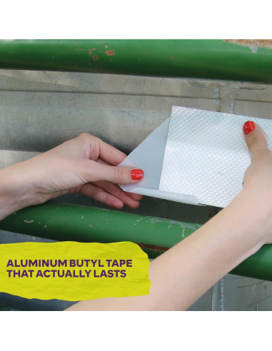 Cinta de Butilo de Aluminio ATack 10 cm x 4.88 m Impermeable