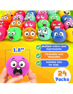 Pelotas Antiestrés Fidget Pequeño Pez - Paquete de 24 Mini Bolas 2