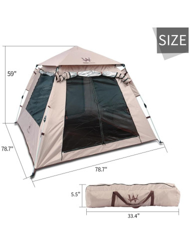 Carpa de Camping Whitsunday Impermeable 2 Personas Montaje Rápido