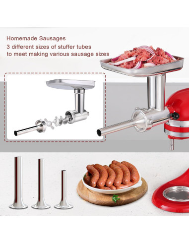 Accesorio Picadora de Carne Acero Inoxidable Rafbar para KitchenAid