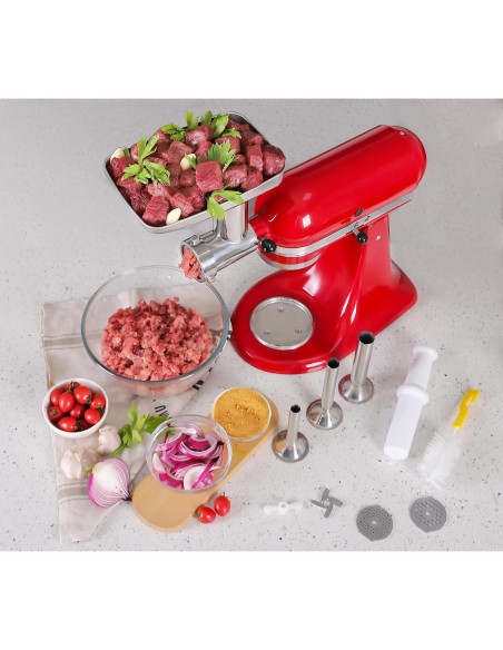 Accesorio Picadora de Carne Acero Inoxidable Rafbar para KitchenAid