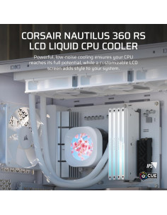 Enfriador de CPU Líquido CORSAIR Nautilus 360 RS LCD 360mm Blanco 2