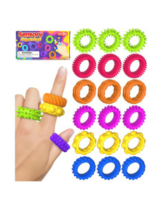 Anillos Sensoriales Antiestrés KLT - Paquete de 18 Unidades