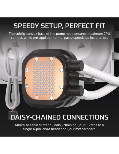 Enfriador de CPU Líquido CORSAIR Nautilus 360 RS LCD 360mm Blanco