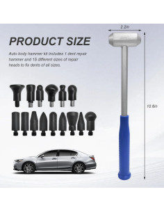 Juego de Herramientas de Martillo para Carrocería YTFRL 16PCS 2