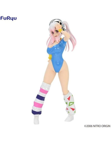 Figura Super Sonico Re-Run Azul 80s Furyu 11.99 cm