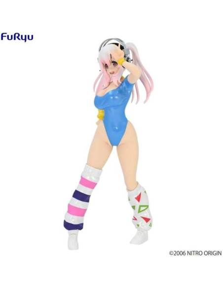 Figura Super Sonico Re-Run Azul 80s Furyu 11.99 cm Figura Super Sonico Re-Run Azul 80s Furyu 11.99 cm