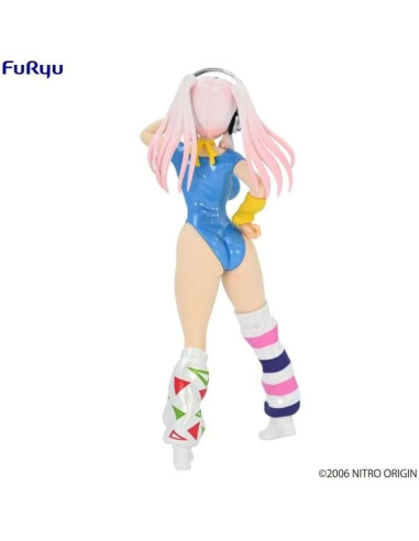 Figura Super Sonico Re-Run Azul 80s Furyu 11.99 cm
