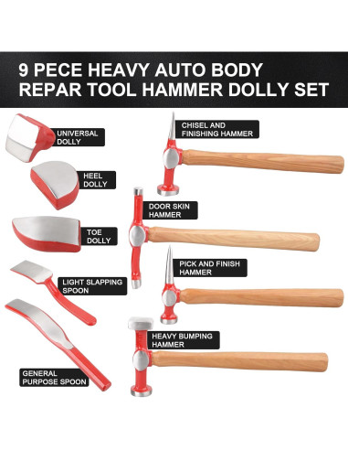 Kit de Herramientas de Reparación de Carrocería DAYUAN 9 pcs