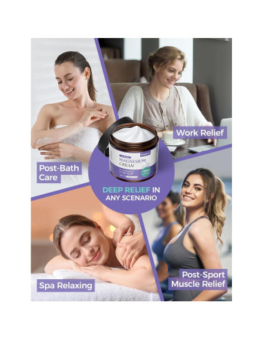 Crema de Magnesio Natural Wagomars 113g - Relajación Muscular Lavanda