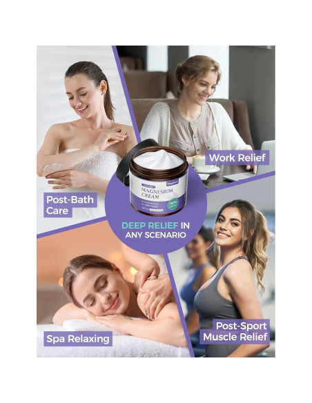 Crema de Magnesio Natural Wagomars 113g - Relajación Muscular Lavanda