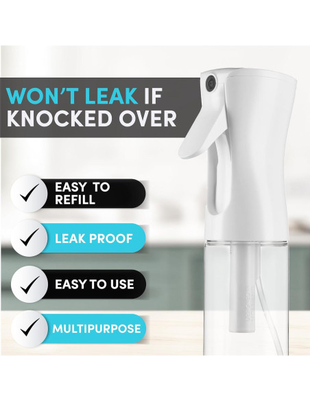 Botella Spray Hula Home 300ml - Niebla Fina Continua - Blanco