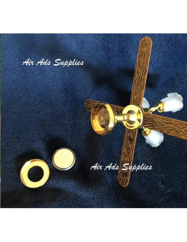 Candelabro de Techo LED Miniatura 1:12 Dorado Metal