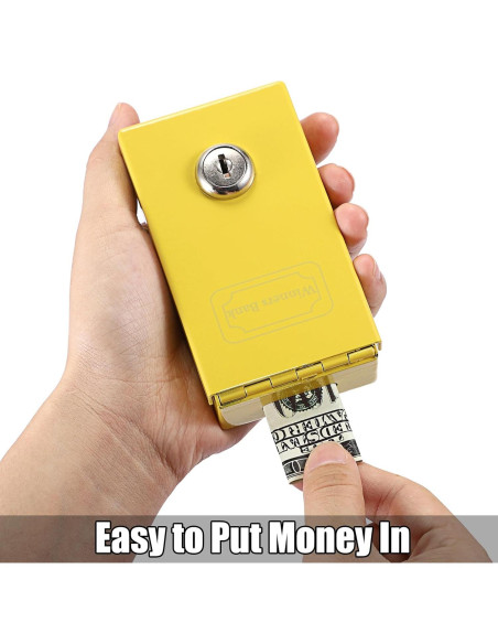 Caja de Ahorros Portátil Hoowen Amarilla 10.9x6.6cm