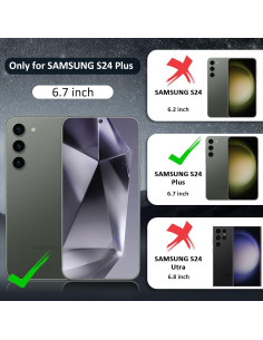 Funda Magnética ZOEII para Samsung Galaxy S24 Plus 6.7" Negra 2