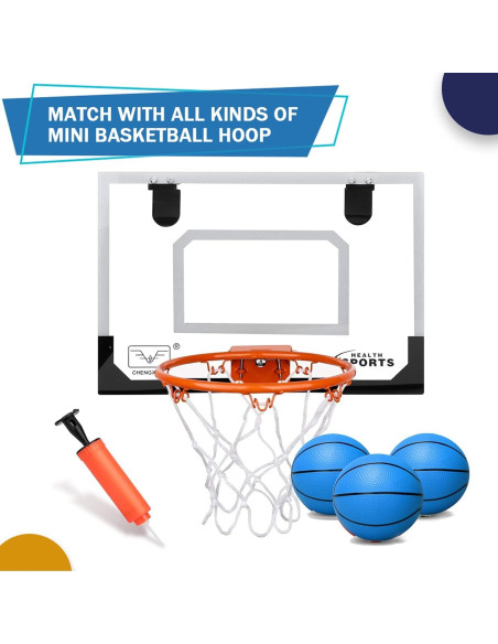 6 Mini Balones de Baloncesto Amarlozn 12.7 cm para Niños y Adultos