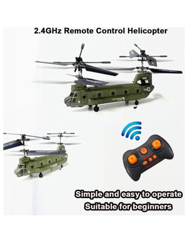 Helicóptero RC Dodoore S026H Militar con Mantenimiento de Altitud
