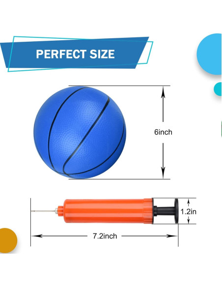 6 Mini Balones de Baloncesto Amarlozn 12.7 cm para Niños y Adultos