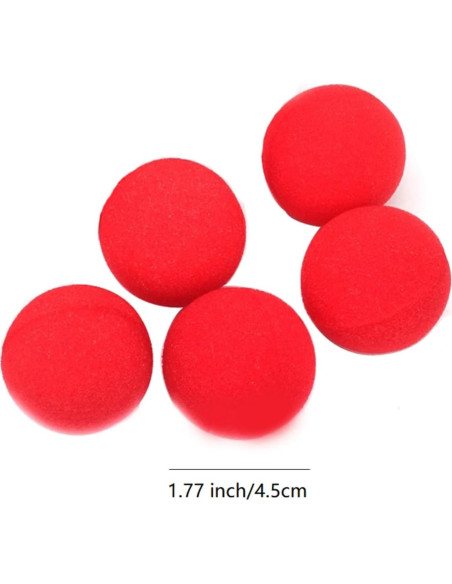 6 Bolas de Esponja Suave Roja AIMOFAMAG para Magia de Cerca