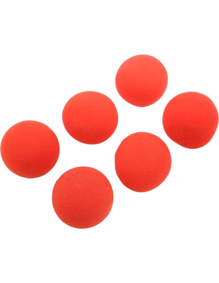 6 Bolas de Esponja Suave Roja AIMOFAMAG para Magia de Cerca