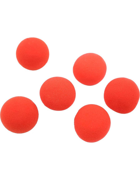 6 Bolas de Esponja Suave Roja AIMOFAMAG para Magia de Cerca