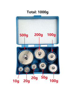 Kit de Pesas de Calibración 1kg JENSWILL con Pinzas y Guantes 2