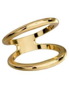 Anillo de Banda Doble Minimalista de Seda para Mujeres