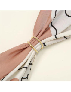 Anillo de Banda Doble Minimalista de Seda para Mujeres 2