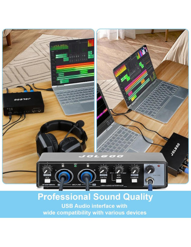 Interfaz de Audio USB 24-Bit/192kHz - Plug and Play para PC y Mac