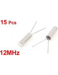 Oscilador de Cristal Uxcell 12 MHz 15 Piezas 2x6 mm 2