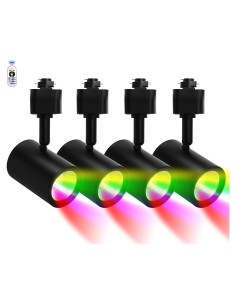 Cabezas de Iluminación LED de Carril Geenaes RGB 8W, 4 Piezas